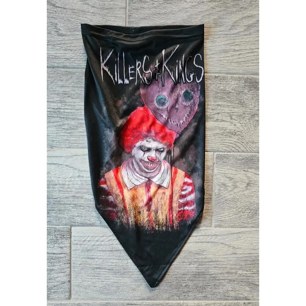 3 in 1 Headwear, Head Band Wrap, Face Mask, Bandanna, Killers & Kings, Halloween
